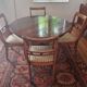 Dining room, round table and chairs