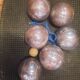 6 old pétanque balls