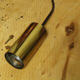 Bubble Glass & Brass Pendant by Helena Tynell for Limburg, 1960s