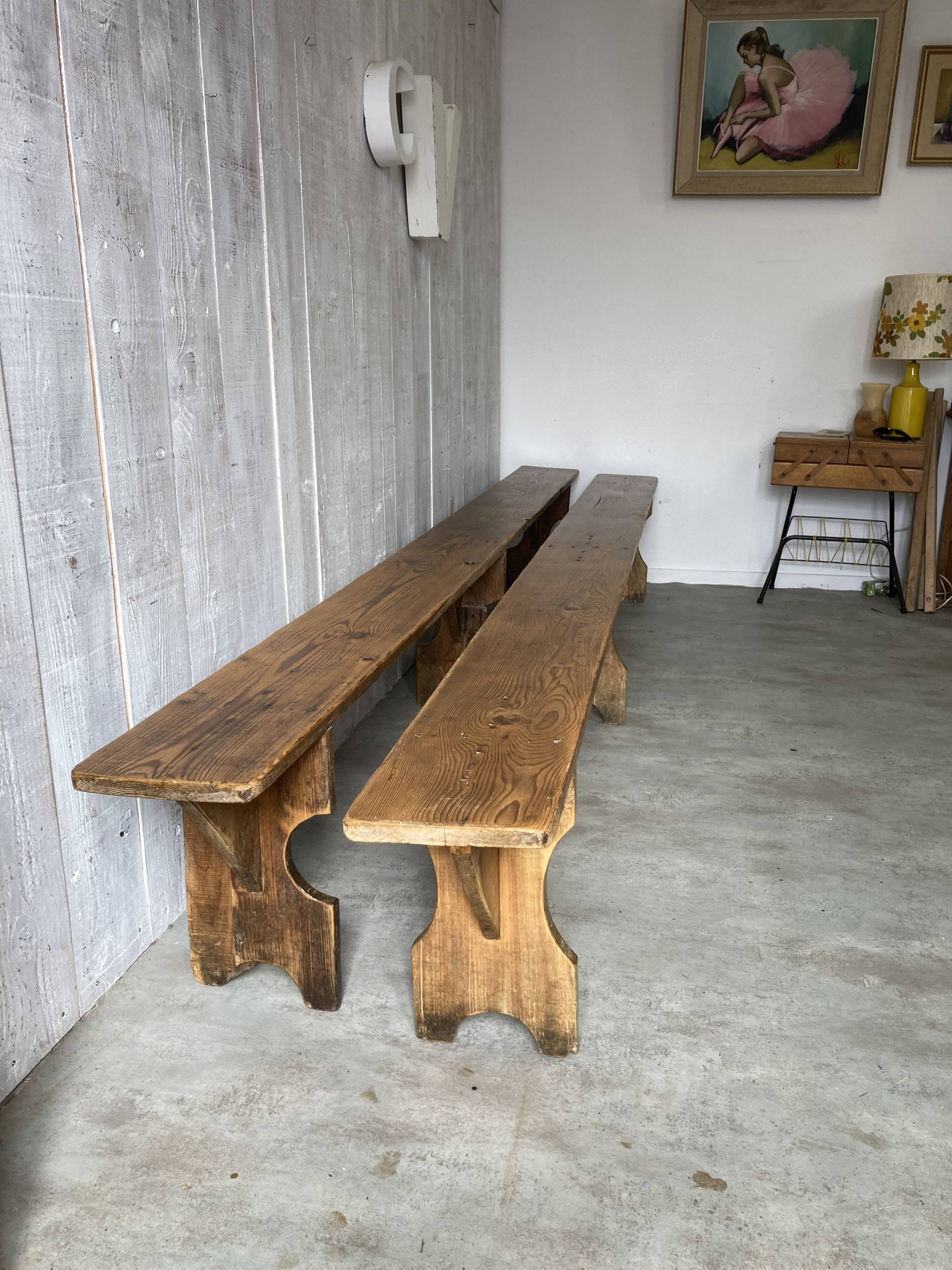 Paire de bancs campagnards 300cm