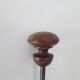 Old hook - wall coat rack - wood and metal - 1940