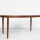 Midcentury Danish round dining table in teak by Gudme 1960s