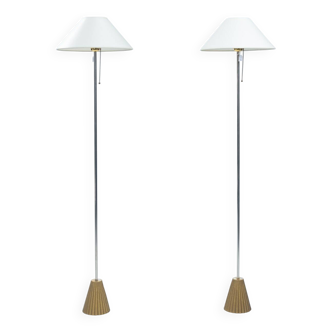 Lampadaire en bronze Peter Ghyczy, lot de 2, Pays-Bas, années 1980