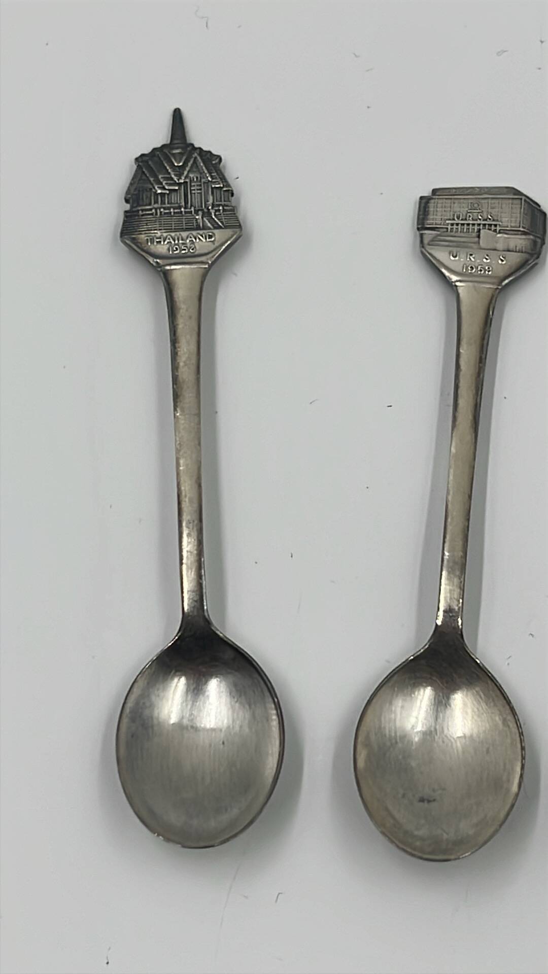 Set of 4 Souvenir Spoons Expo 58 Rare Pavilions