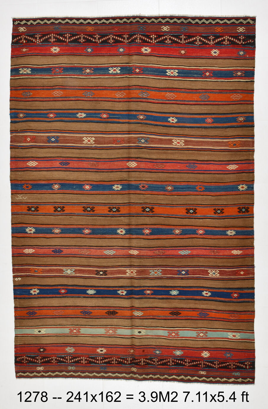 5x8 Kilim Modern Area Rug, 162x241Cm
