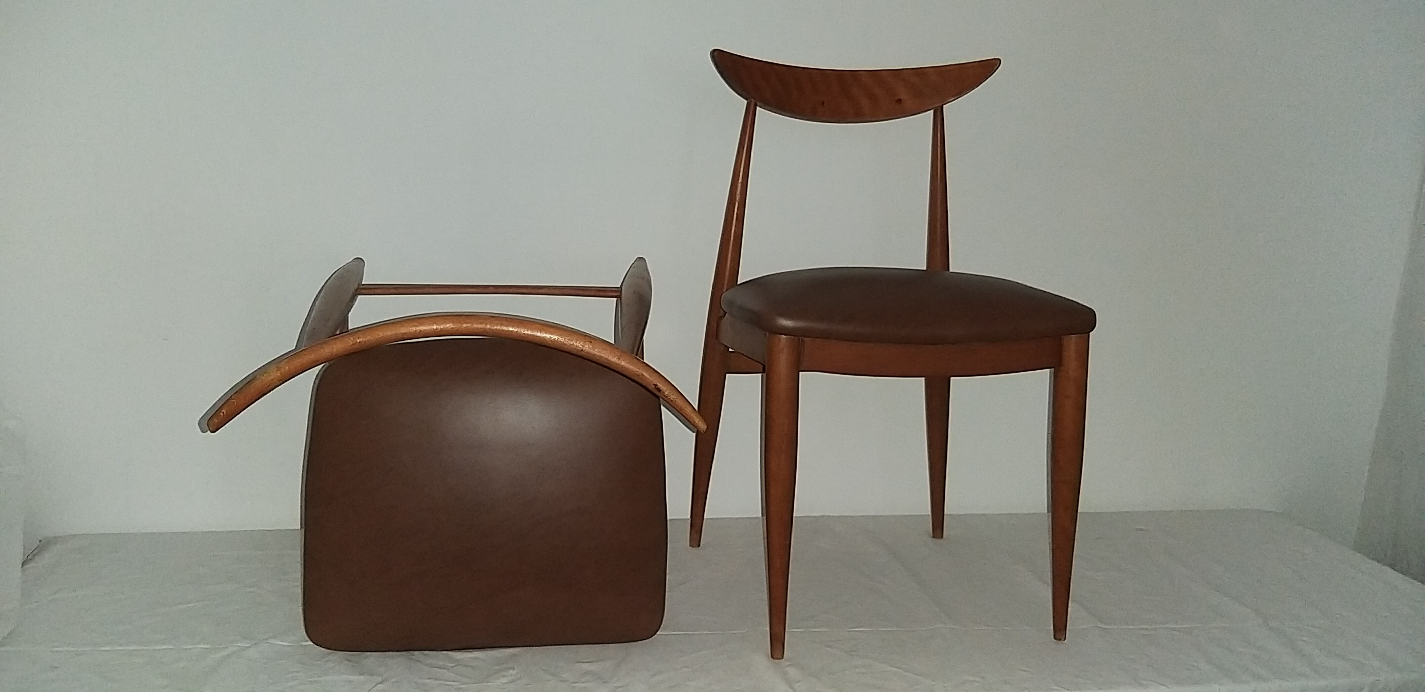 Set of 6 scandinavian chairs 50/60