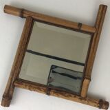 Beveled bamboo mirror