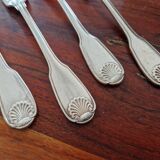 Christofle, Paris - Set of 4 dessert forks - Vendôme model (Louis XIV style) - in metal