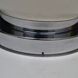 Delmas lamp base in white metal and chrome from the 70s