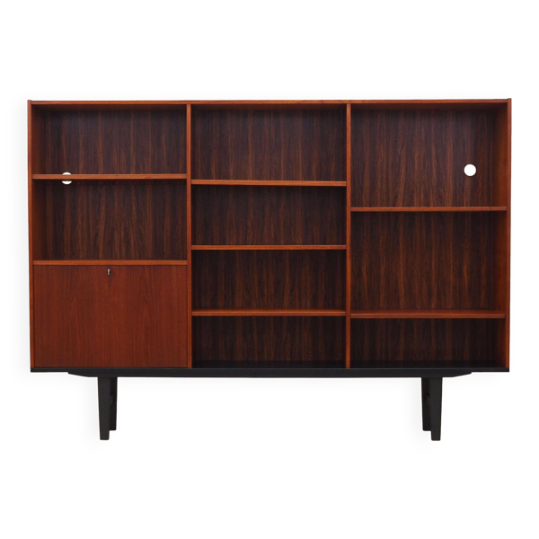 Bibliothèque en teck, design danois, années 1970, production : Danemark
