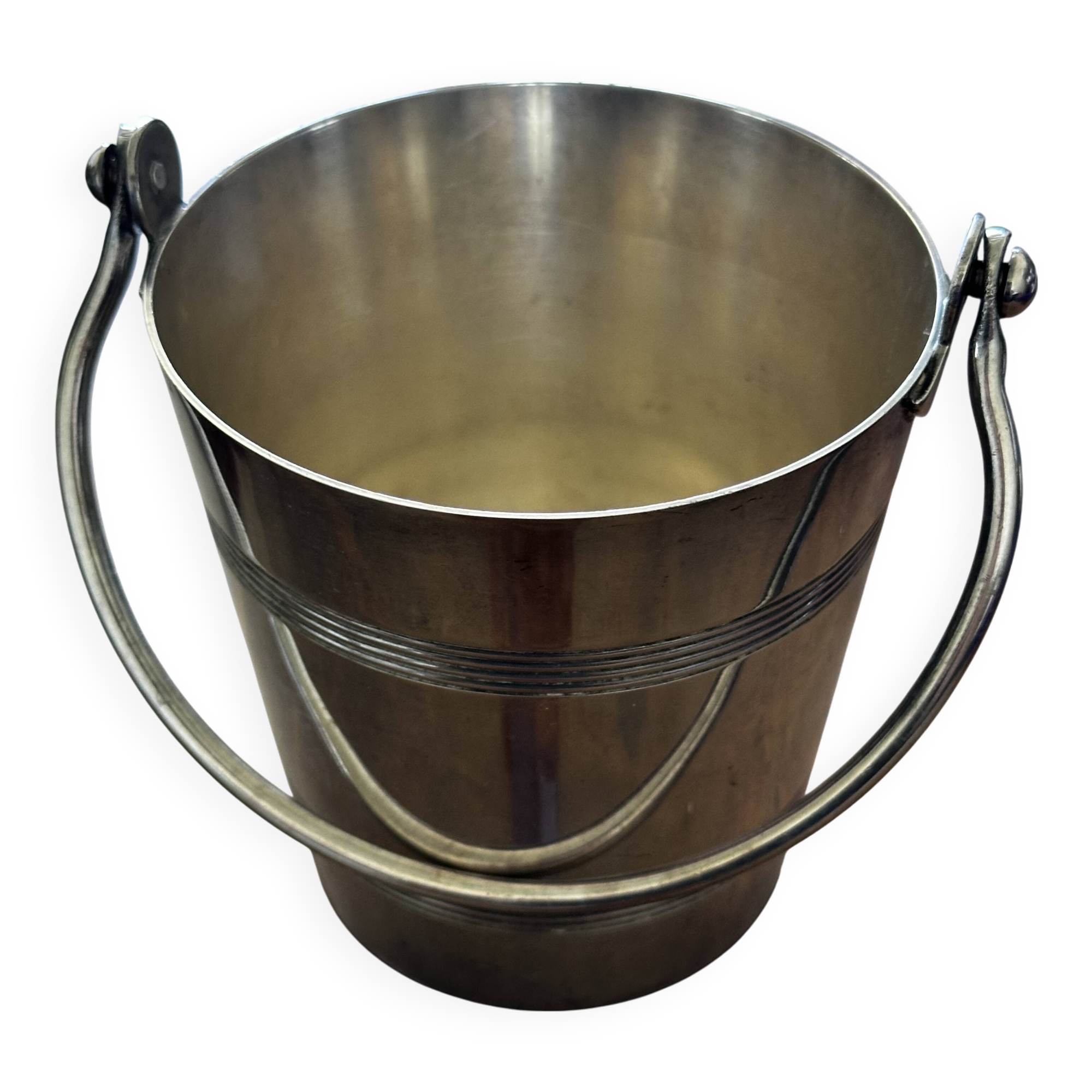Ice bucket, 1930s period, silver-plated metal, 11 cm high