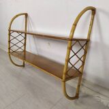 Vintage rattan shelf