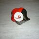 Red and black Vallauris candle holder