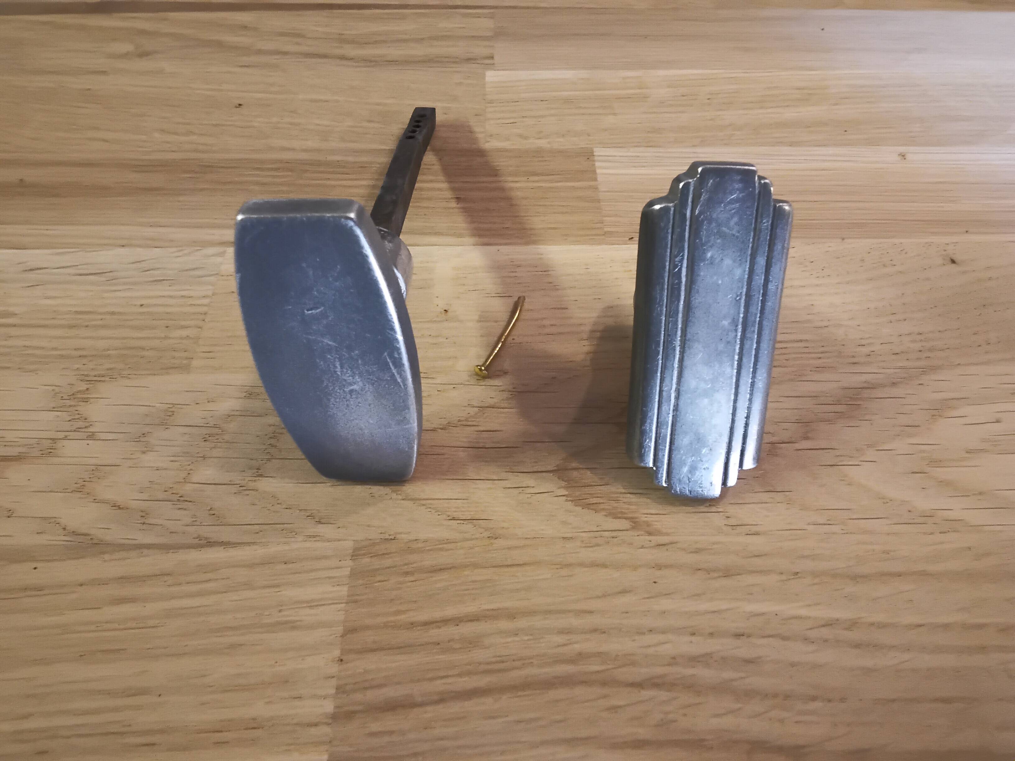 Art Deco aluminum handles