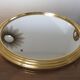 Golden 50-60's aluminium round mirror tray