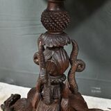 Anglo-Indian Pedestal Table in Exotic Wood – Late 19th Century