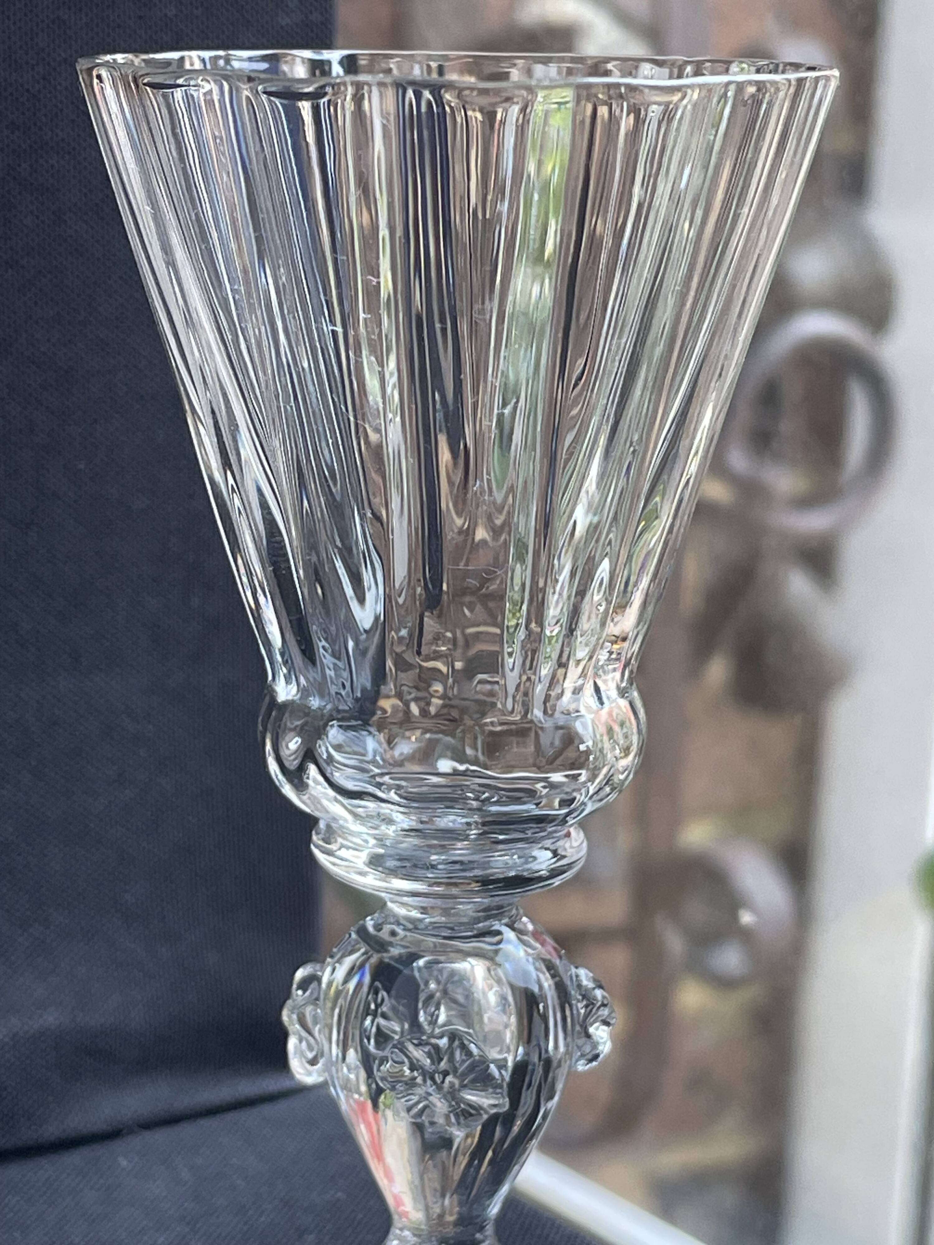 6 Daum Florentine service glasses – late 19th century