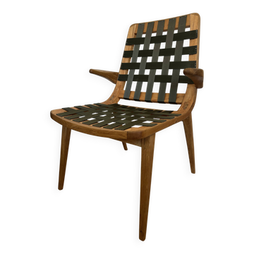 Fauteuil lounge Mid Century, Danemark années 1960