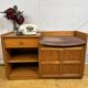 Mid-century retro vintage teak telephone seat by Nathan 1960–1970