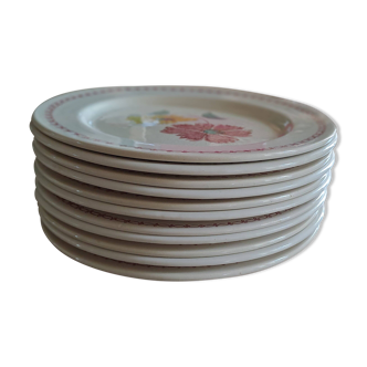 13 antique DDP France plates, 1950s-60s