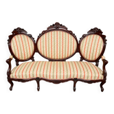 Canapé baroque antique. Acajou, sculpté.