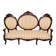 Antique baroque canapé. Mahogany, carved.