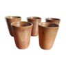 5 sandstone cups