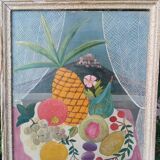 Peinture huile sur masonite Tusnelda Sanders