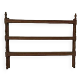 Old oak shelf back of glass counter wall