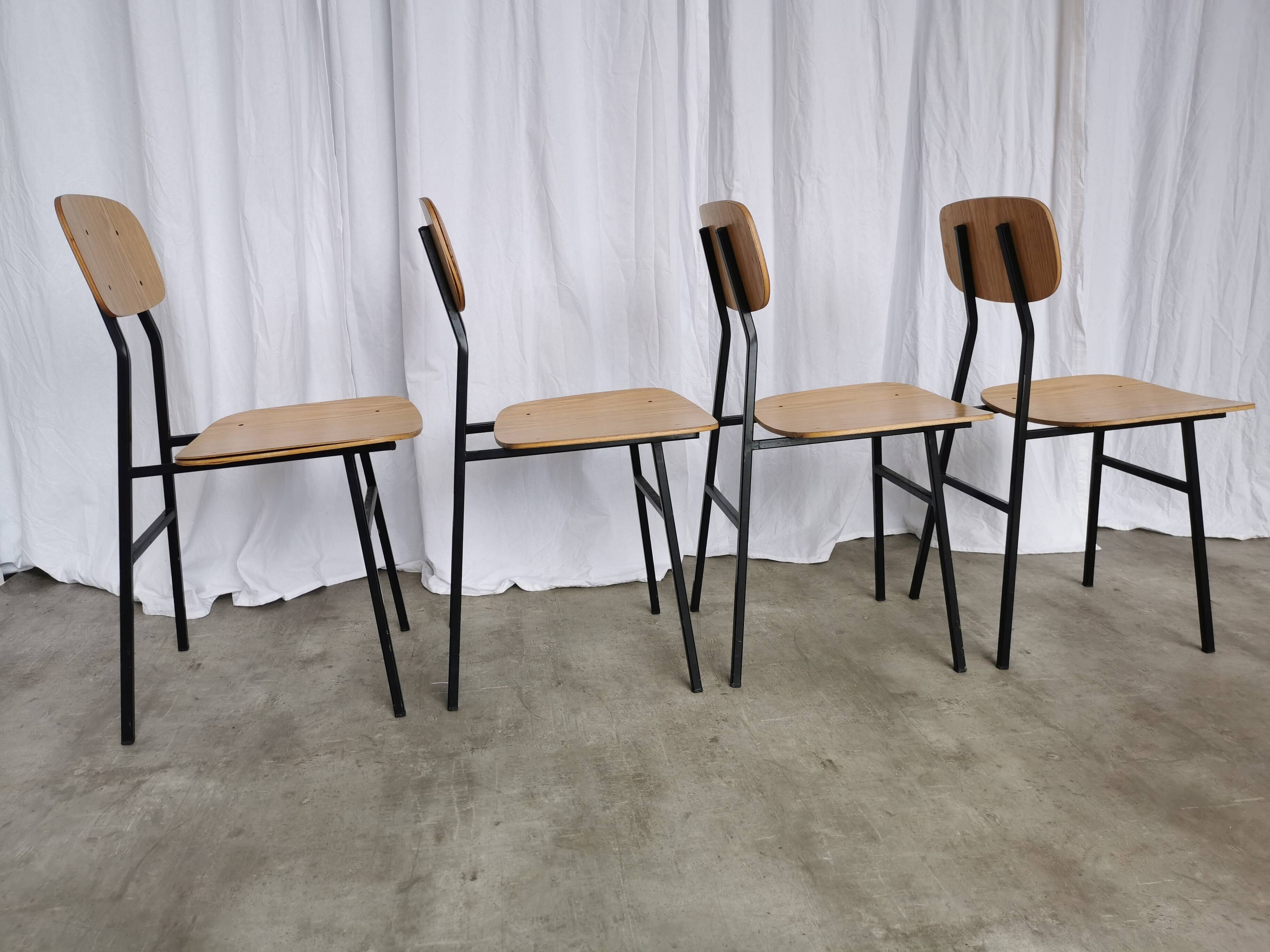 Mid-Century Modern School Chairs - STOL Kamnik - Set of 4
