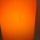 Pair French Vintage 1960s Retro Single Wall Lights Brass & Orange Acrylic