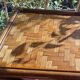 Glazed honey-colored bamboo coffee table Pier Import 1980