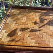 Table basse en bambou coloris miel vernissé Pier Import 1980