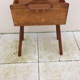 Vintage bedside table with compass legs
