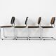 Set of 4 B32 model dining chairs by Marcel Breuer.
