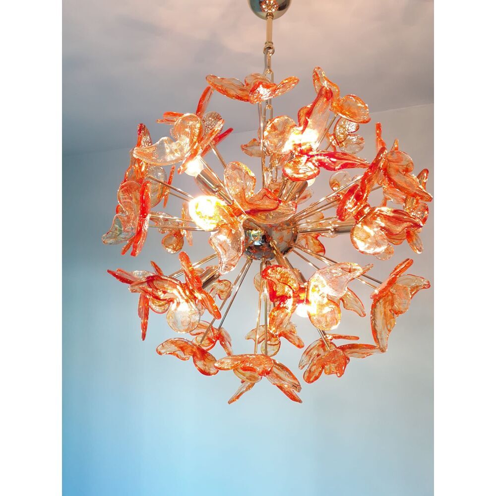 Glass chandelier