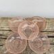 5 coupelles Art Déco roses en verre anciennes