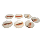 7 anciennes assiettes à poisson saint amand
