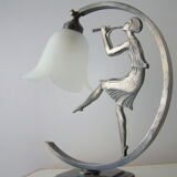 Lampe art déco, danseuse a la flute
