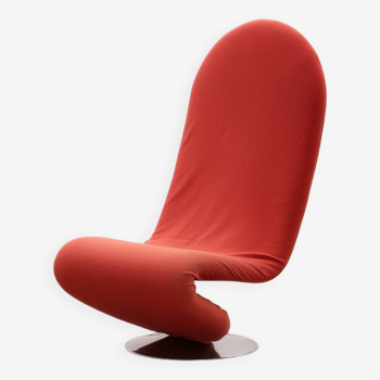 Chaise Verner Panton 1-2-3 avec dossier haut - Rouge/Orange, 1973