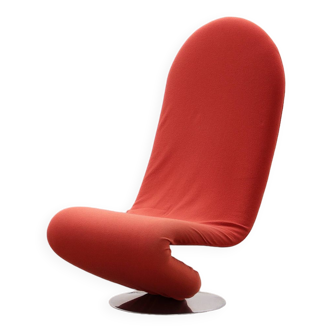 Chaise Verner Panton 1-2-3 avec dossier haut - Rouge/Orange, 1973