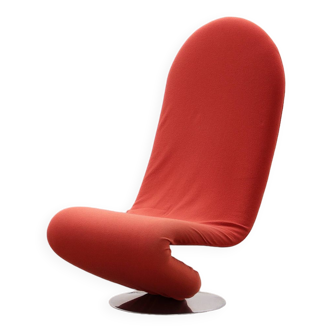 Verner Panton 1-2-3 Chair with High Backrest - Red/Orange, 1973