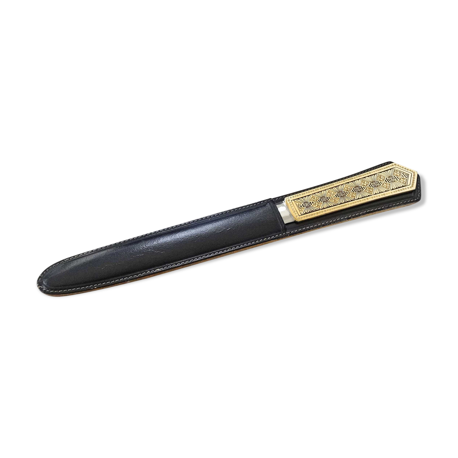 Metal paper cut in its case 1950