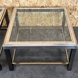 Table basse chrome & laiton table d’appoint space age
