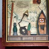 Keybox showcase marine décor - vintage 70's