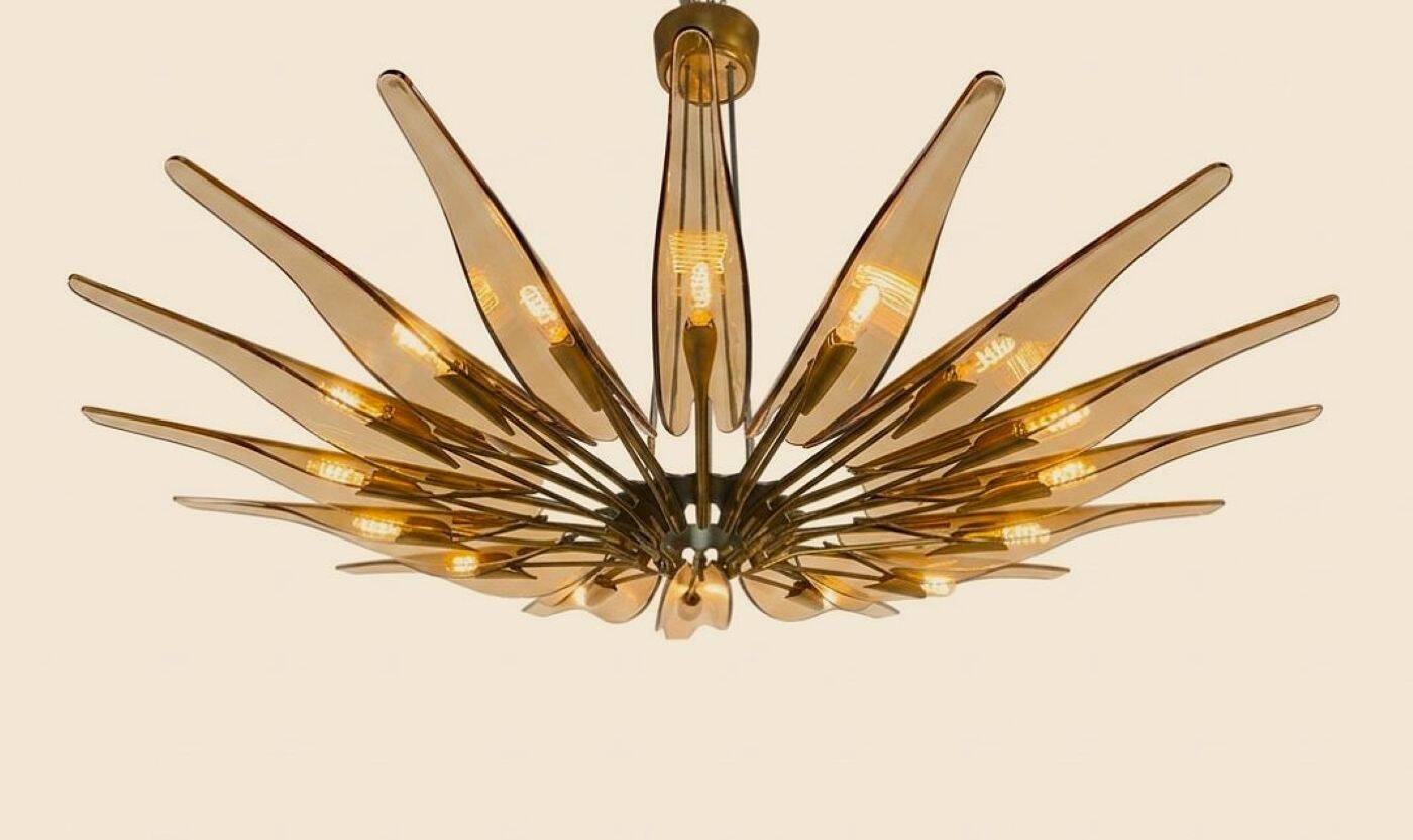 Dahlia Chandelier by Max Ingrand for Fontana Arte