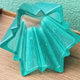 Molded pressed glass vase, 12-pointed star