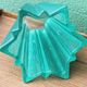 Molded pressed glass vase, 12-pointed star