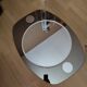 Miroir vintage fumé brun ovale