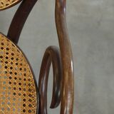 Very elegant, characterful, and graceful set of 4 Art Nouveau design bistro chairs